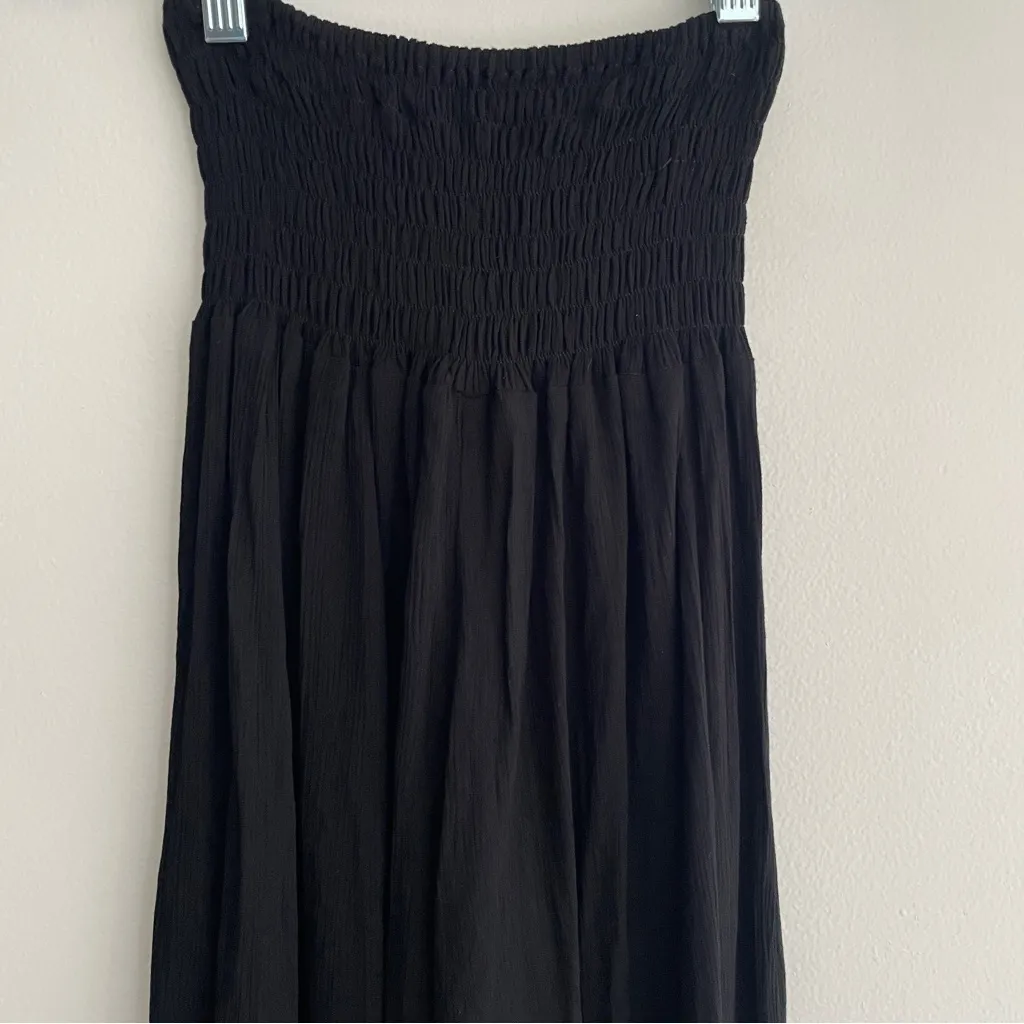 New Cleobella gauzy wide leg pants slit smocked elastic waist pull on boho XS - Image 7