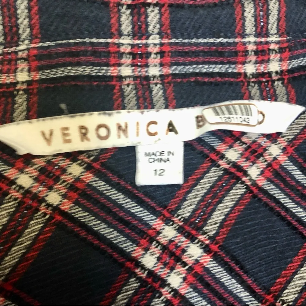 Veronica Beard Karen Shirt Dress Asymmetrical Front Zipper Plaid Ruched Preppy - Image 14