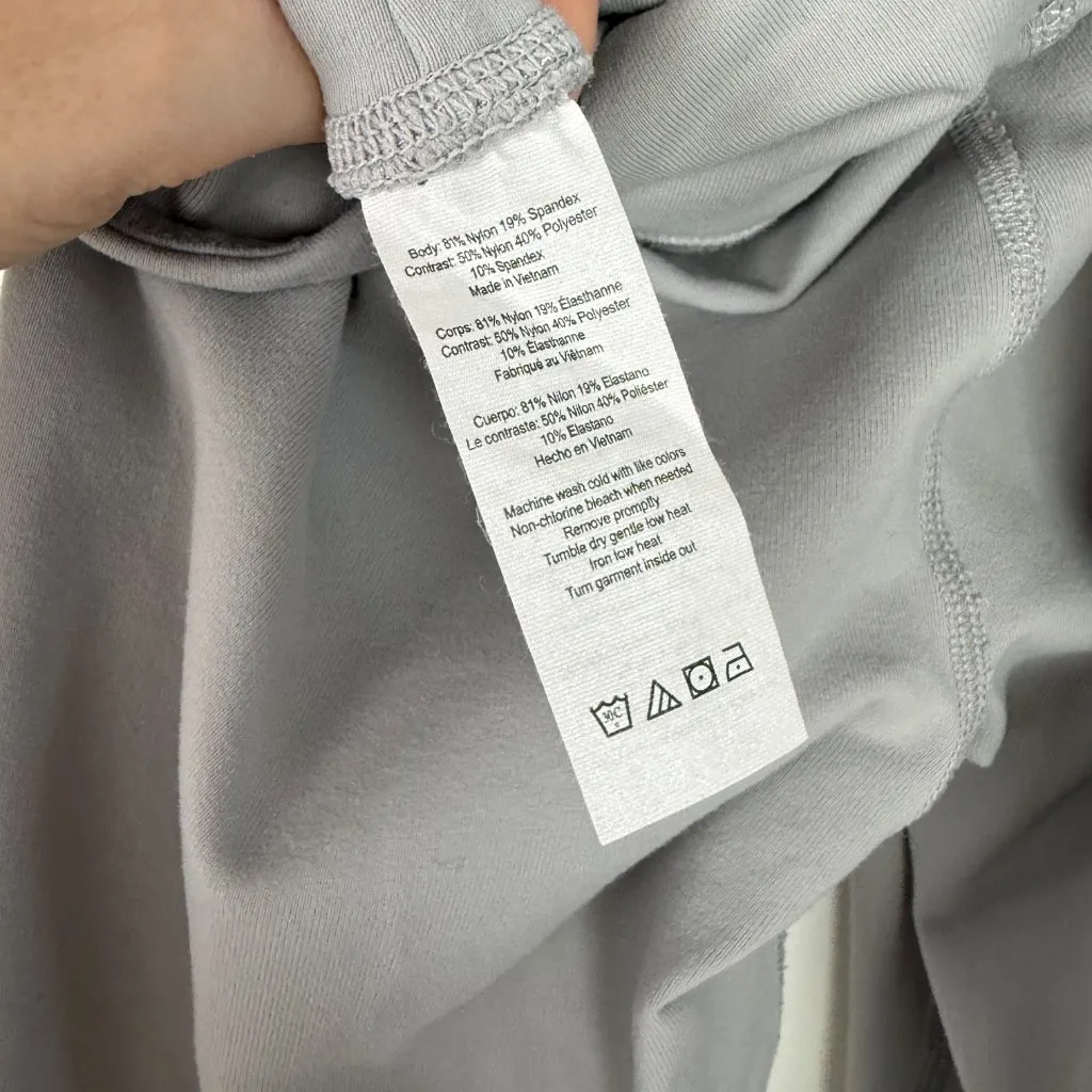 Alo Yoga Goddess Leggings in Alloy/Stormy Heather Gray Ribbed Size XS EUC - Image 13