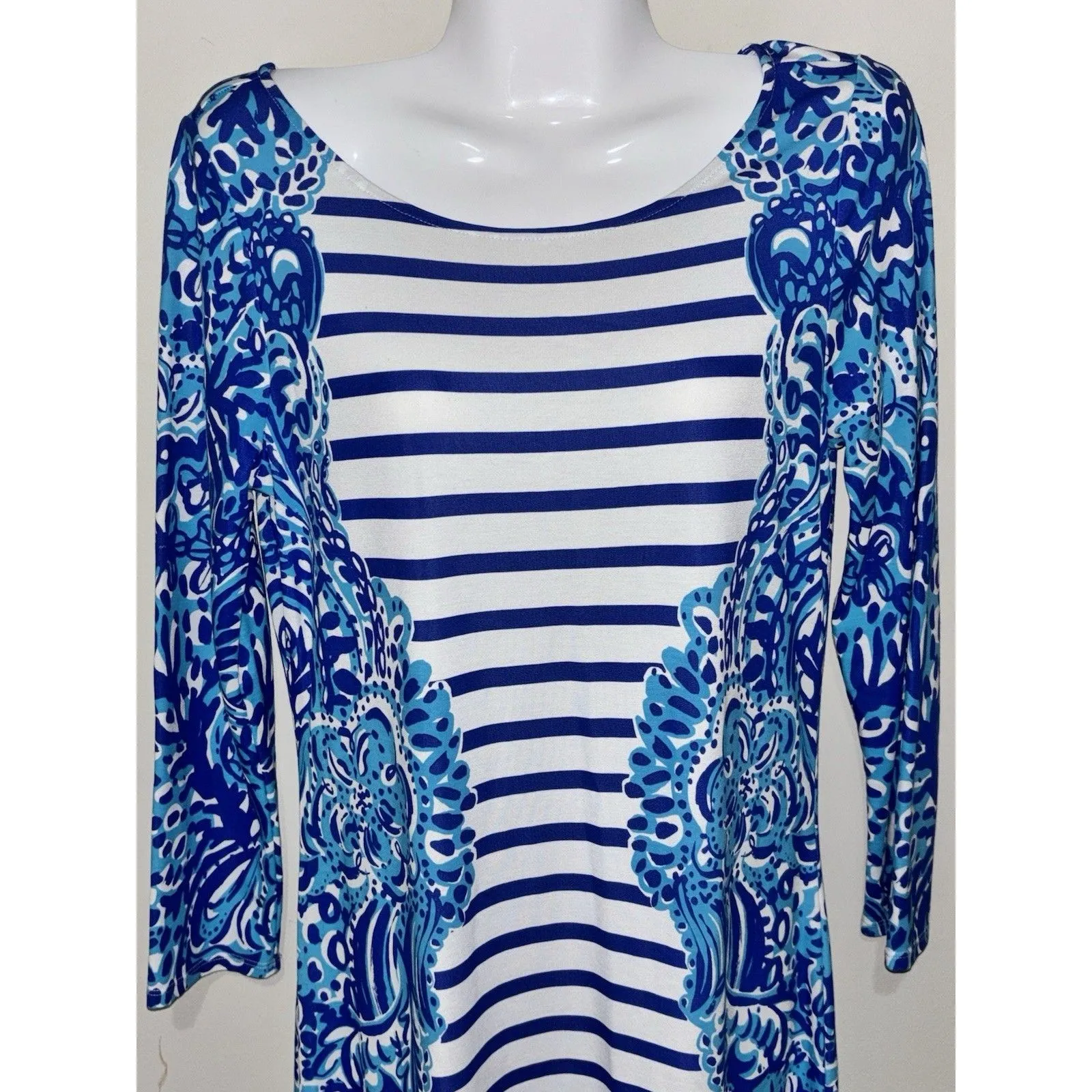 Lilly Pulitzer Nila Brilliant Blue Moon Jellies Dress Sz Small - Image 6