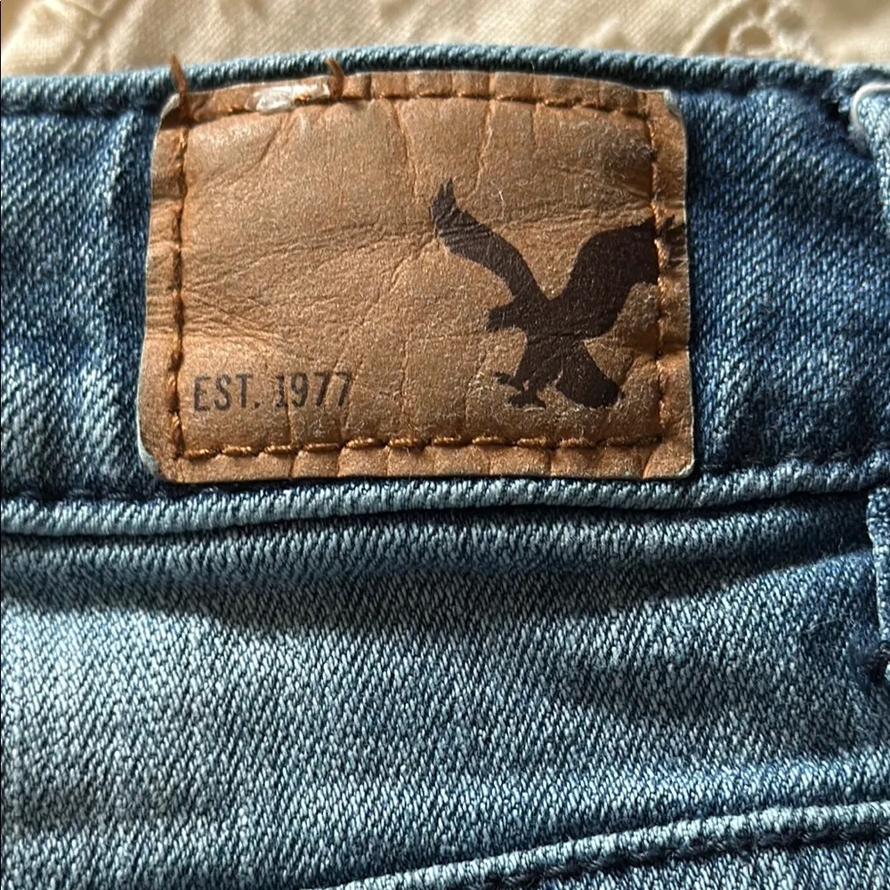 AMERICAN EAGLE Sky High Jegging Distressed Size 18 - Image 5