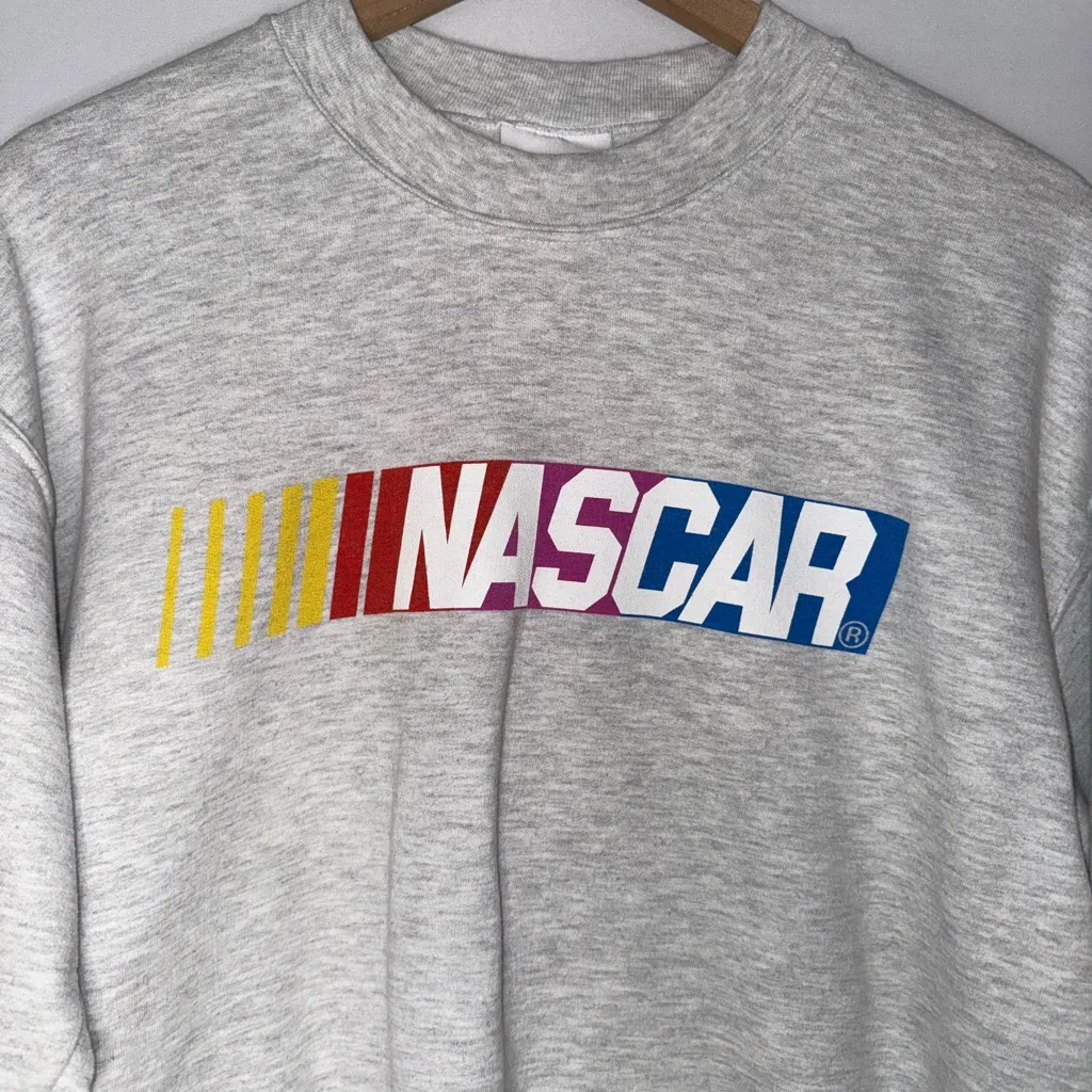 Nascar Gray‎ Crewneck Sweater Gray Size M - Image 4