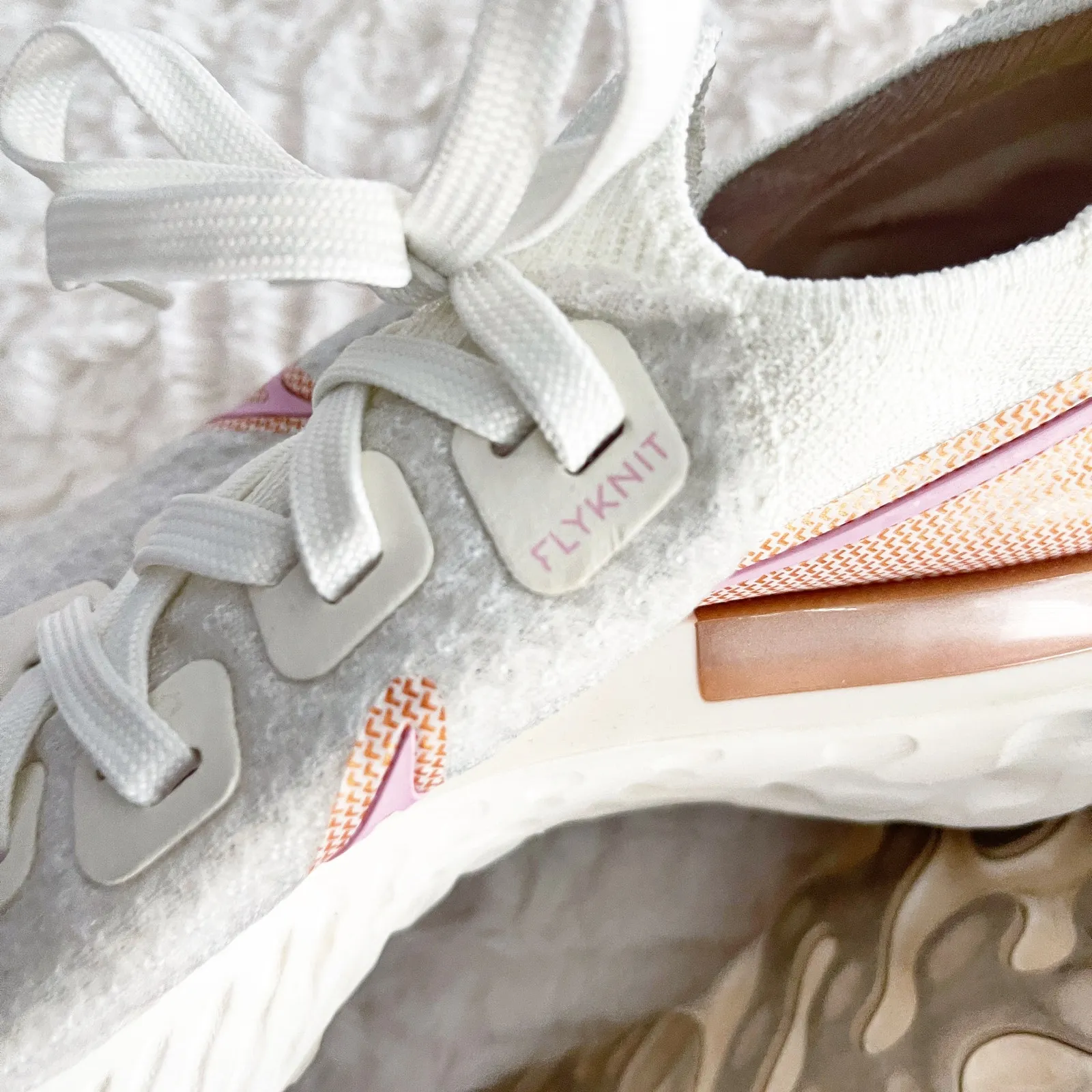 Nike React Infinity Run Flyknitv Running Shoe in Sail Metallic Copper - Image 8