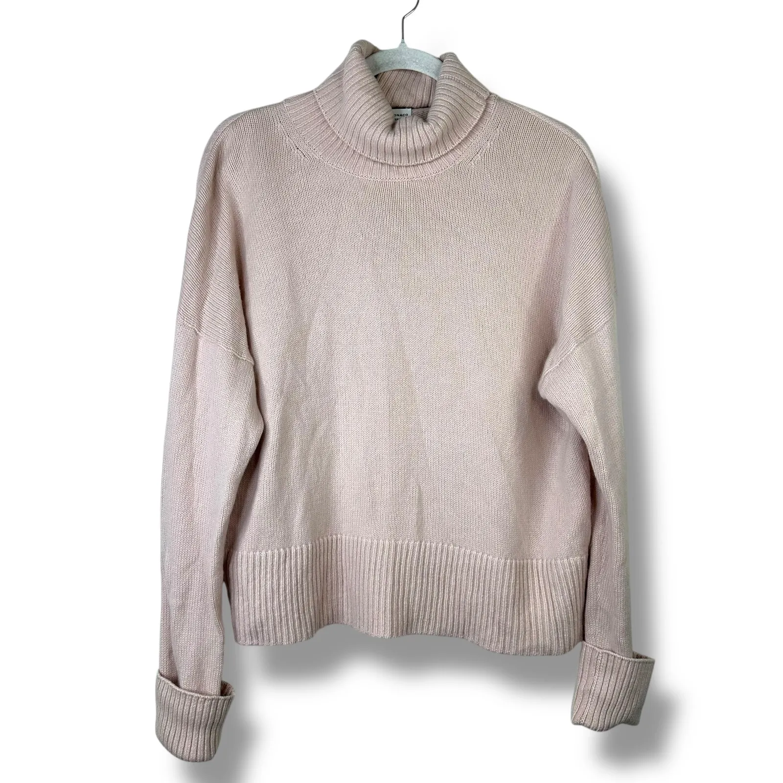 Club Monaco Cashmere Rose Pink Kirstin Cashmere Turtleneck Pullover Sweater - Image 2