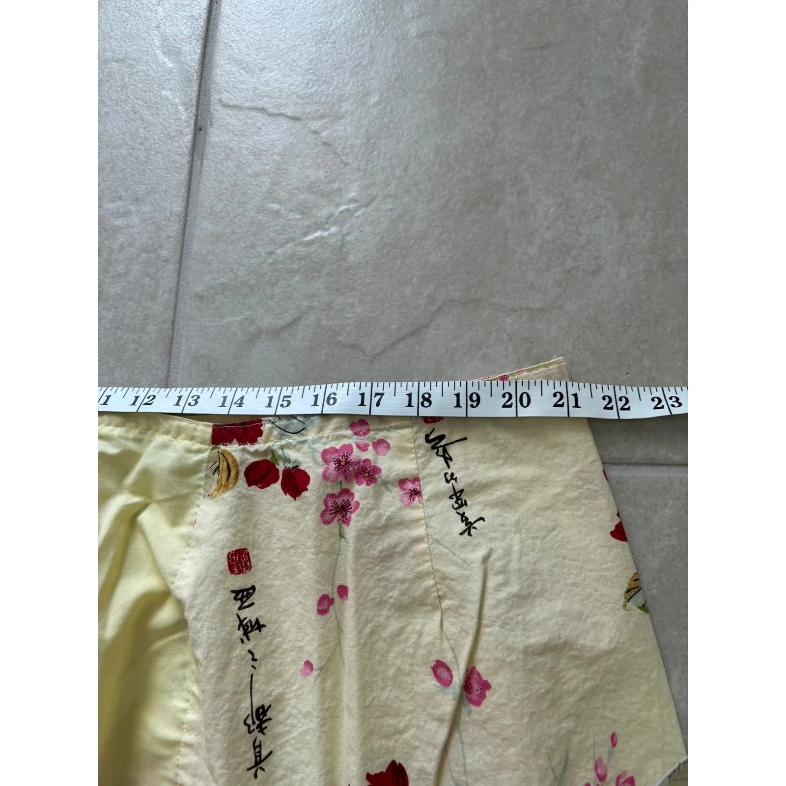 Vintage Details Skirt Womens 3XL‎ Yellow Red Mini Japanese Floral 90s Preppy Size undefined - Image 7