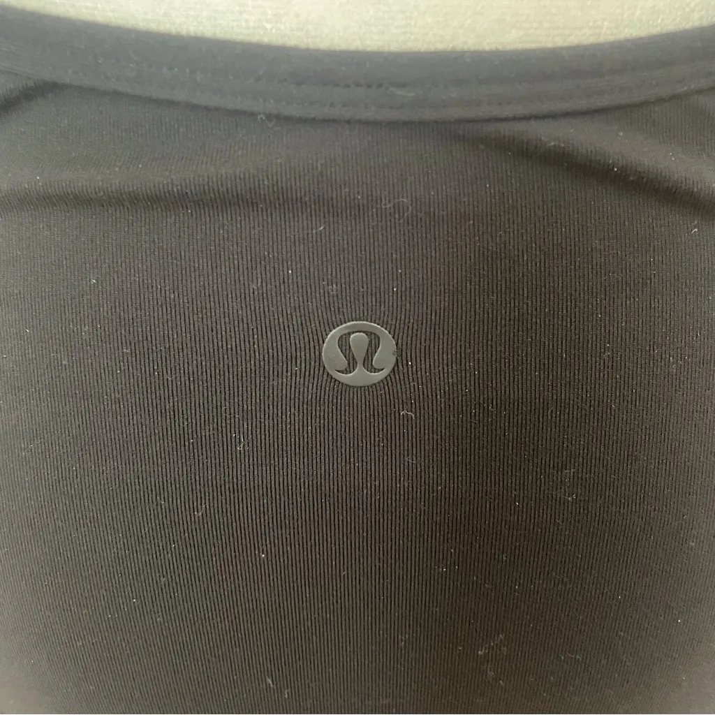 Lululemon Picnic Play Dress Black Luon Fabric Shelf Bra US 4 - Image 5