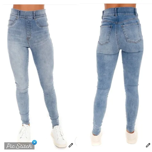 Spanx Ankle Skinny Jeans Light Wash - Image 2