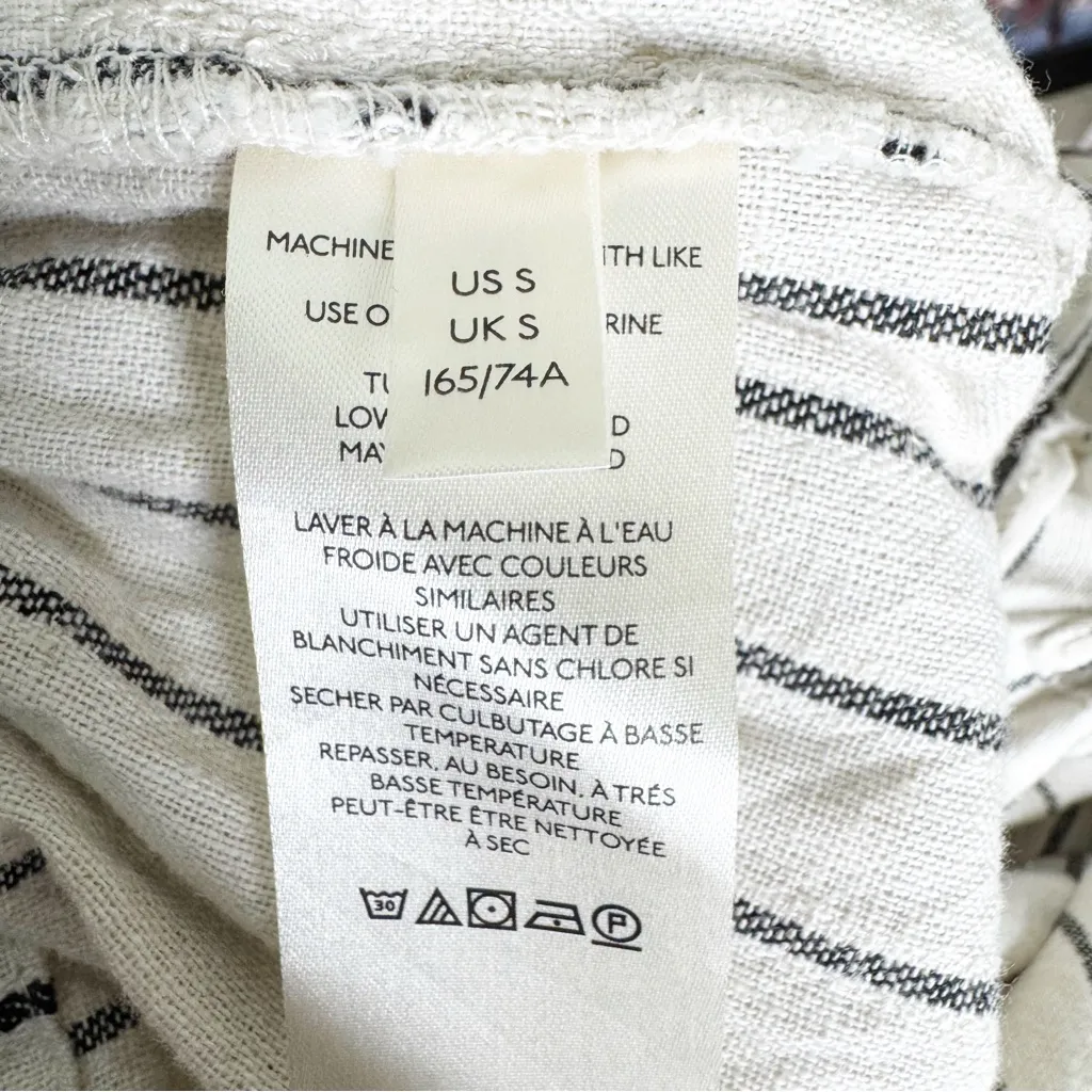 Free People Beach Town One-Piece Linen Blend Wide Leg Jumpsuit Natural Size S - Image 10