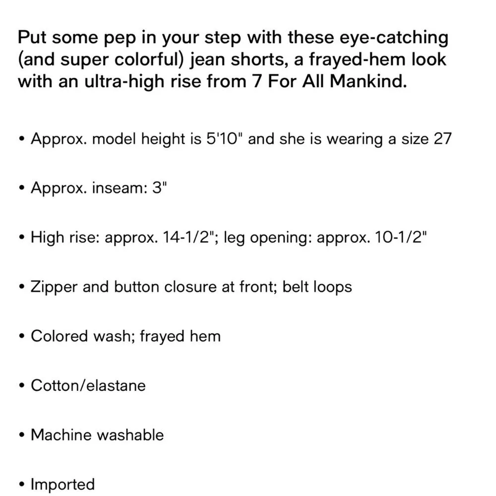 NWT 7 For All Mankind Monroe Pink Tie-dye High Rise Jean Cutoff Shorts Women 32 - Image 4