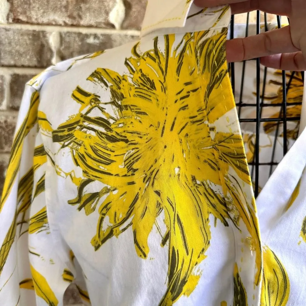 Paperwhite Floral Shirt Size 10 Tailored Blouse Nordstrom Pop Art Decor … White - Image 5