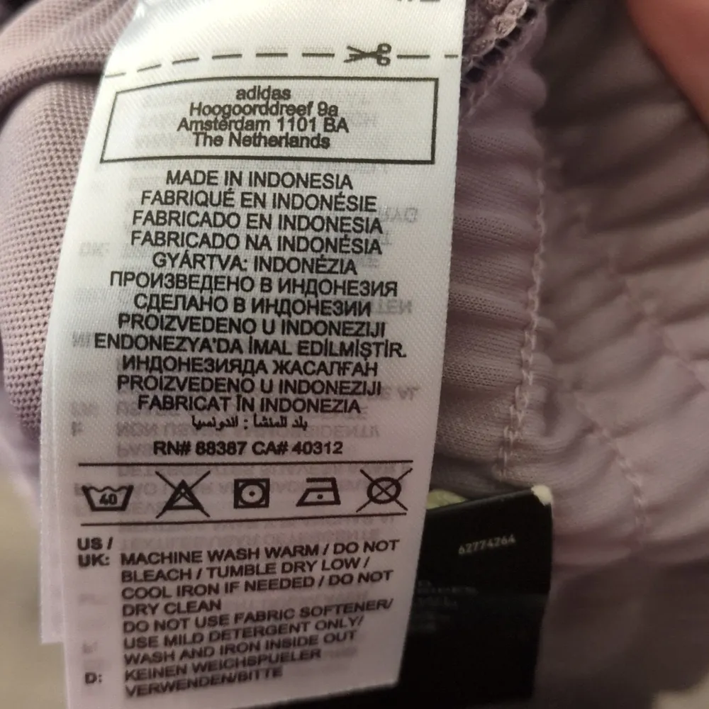 Adidas Lavender Pacer High Rise Shorts Size Large - Image 6