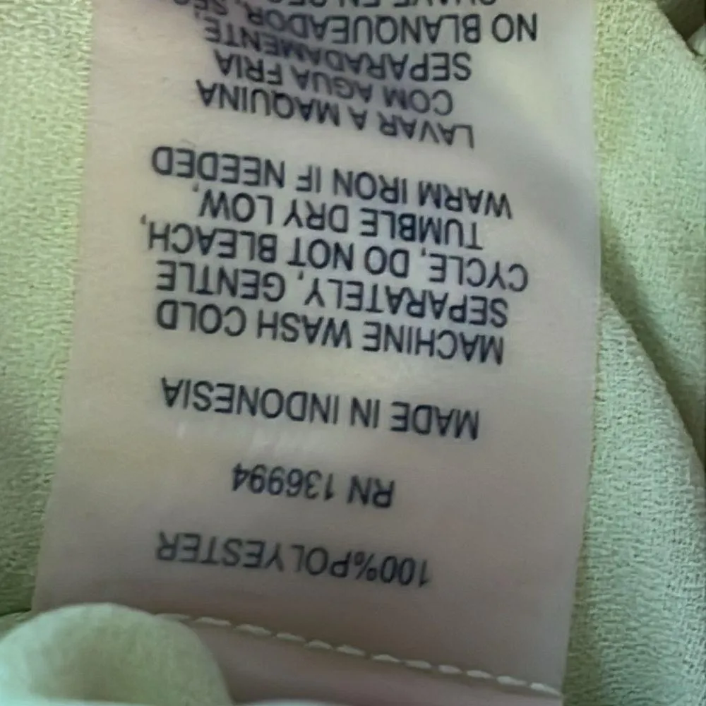 SIONI Bright Yellow Button Down Blouse Size L - Image 5