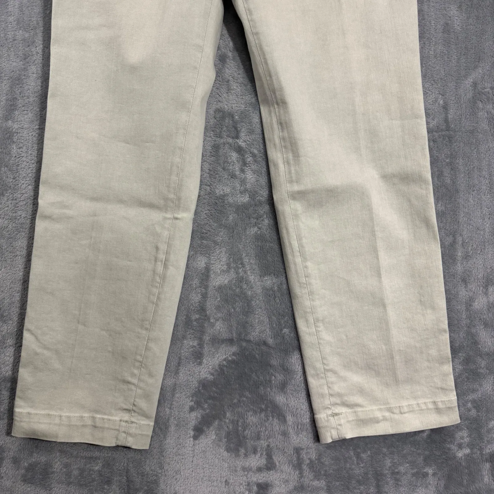 Brunello Cucinelli Beige Monili Trim Belt Loop Straight Leg Pants Size 8 - Image 3