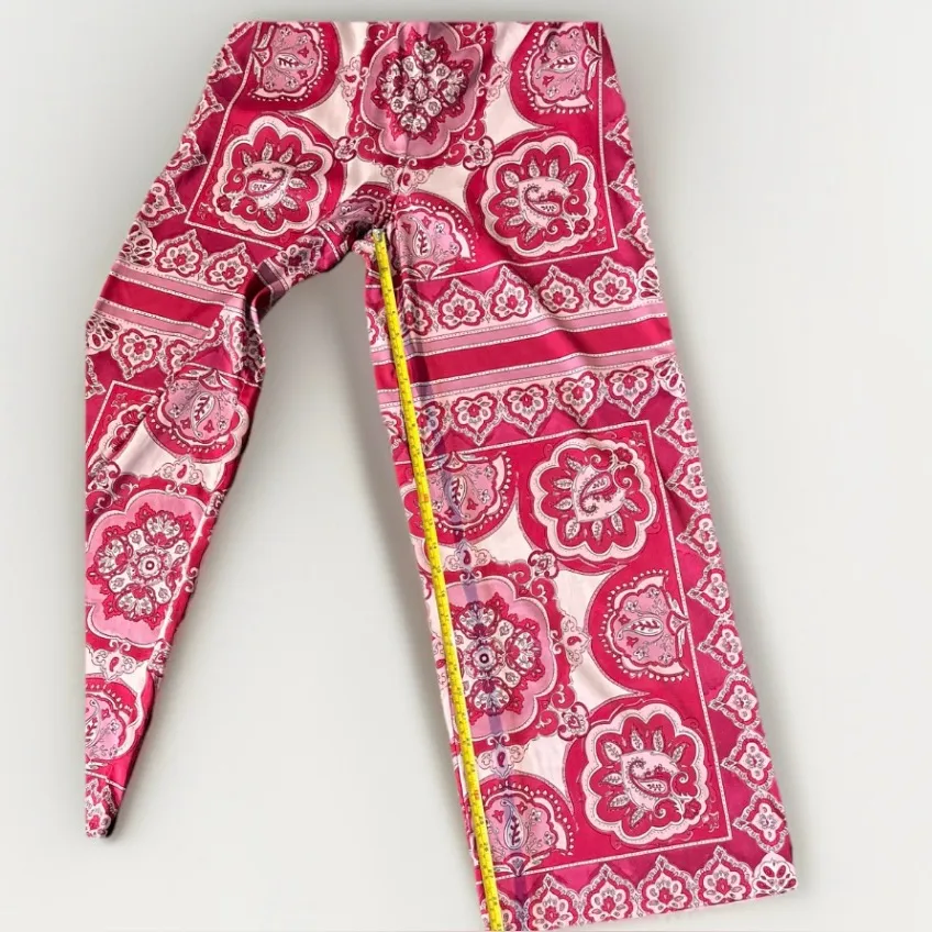 Cupcakes And Cashmere Pants Womens Size M Pink Paisley Pull On Wide Leg Boho Size M - Image 6