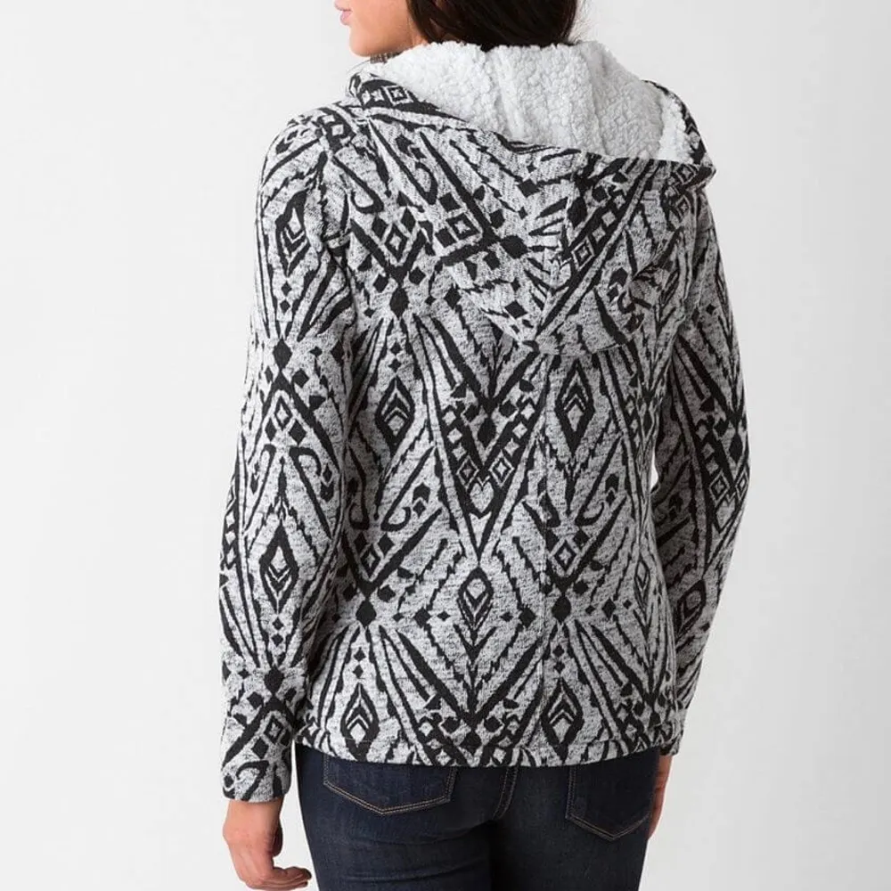 Billabong In the Distance Sherpa Hooded‎ Full Zip Jacket Grey Small - Image 2