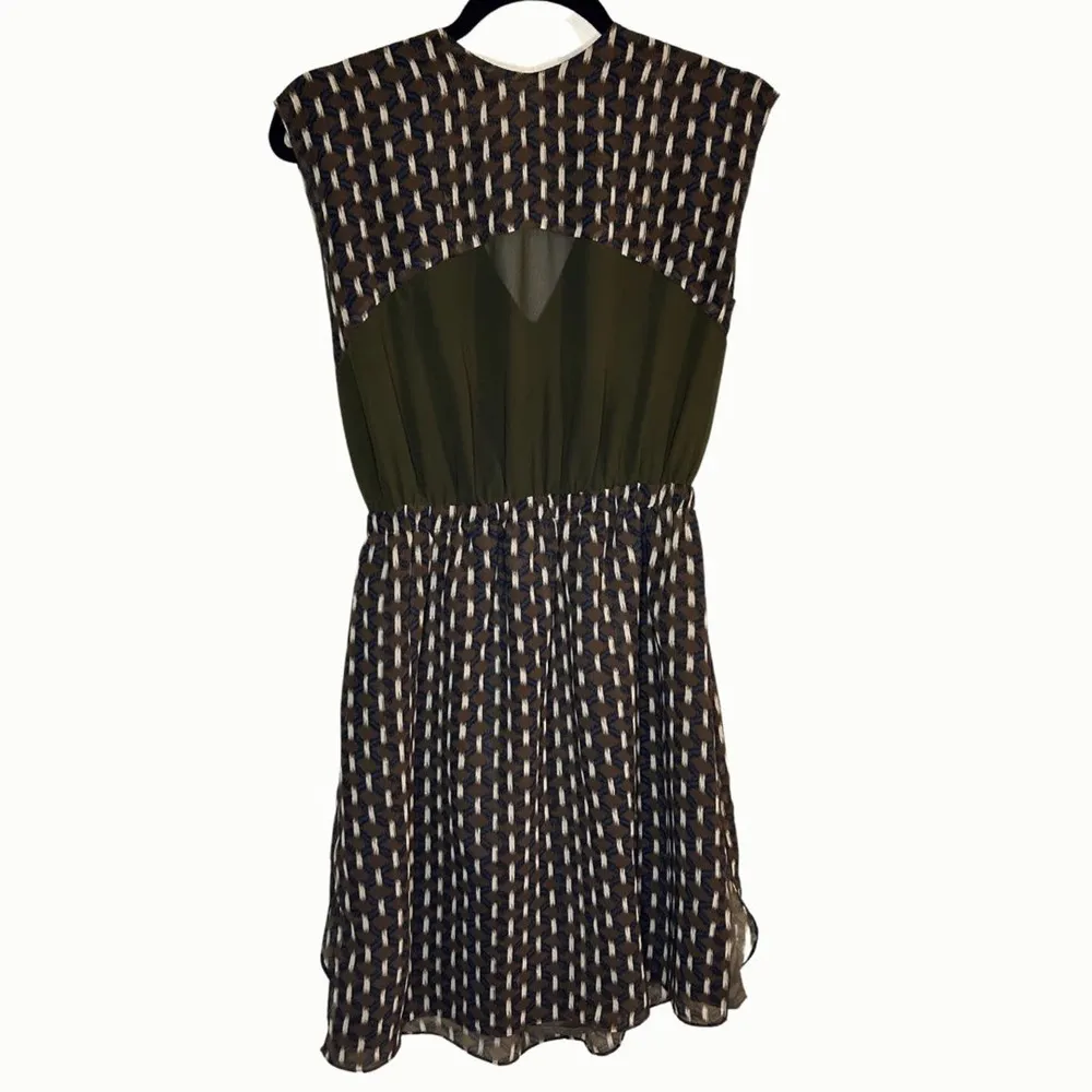 MM Couture by Miss Me Brown Geometric Diamond Print Sheer Back - Image 44