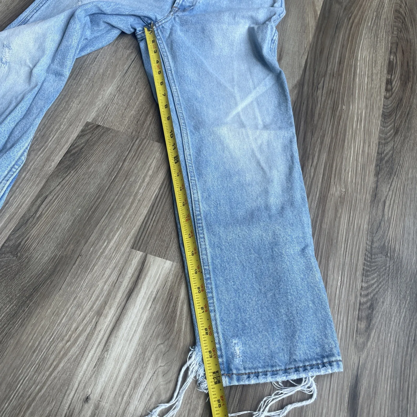 Abercrombie & Fitch Annie High Rise Ankle Straight Jeans 26‎ 2 Light Wash Button - Image 5