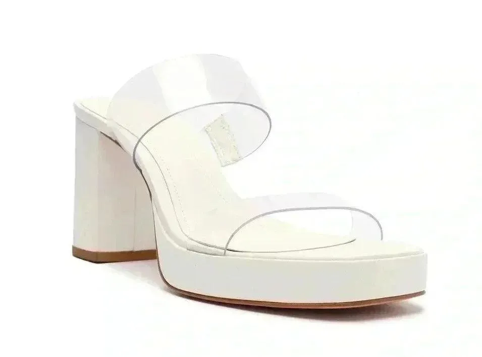 Shutz women's ARIELLA PLATFORM VINYL SANDAL size 10B - Image 3