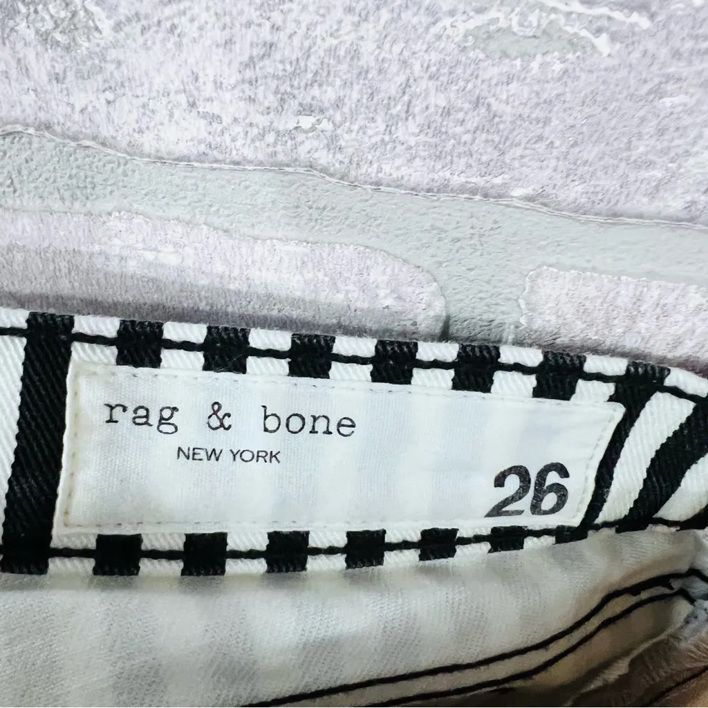 rag & bone High Rise Ankle Skinny Jeans in Oba Print Stripe Size 26 - Image 10