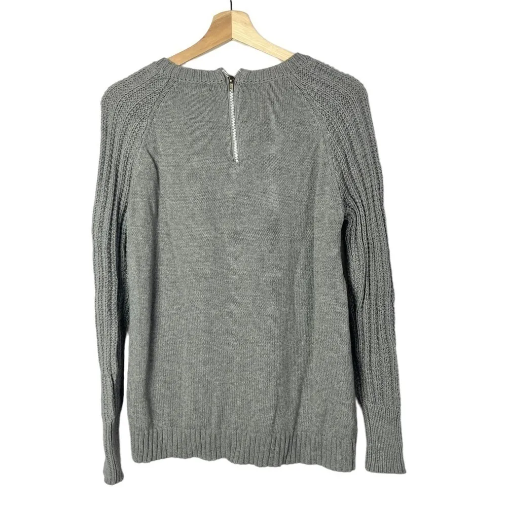 Kaisely Gray Crewneck Knit Pullover Sweater M - Image 2