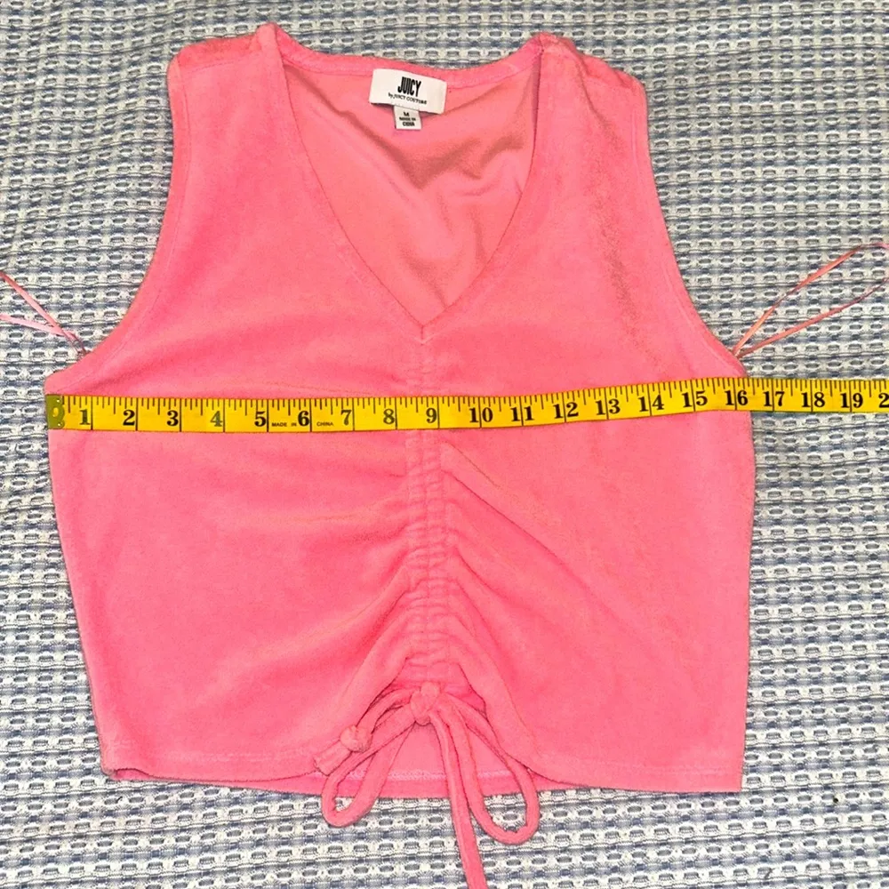 Juicy by Juicy Couture Pink Terrycloth V-Nevk Tank - Image 4