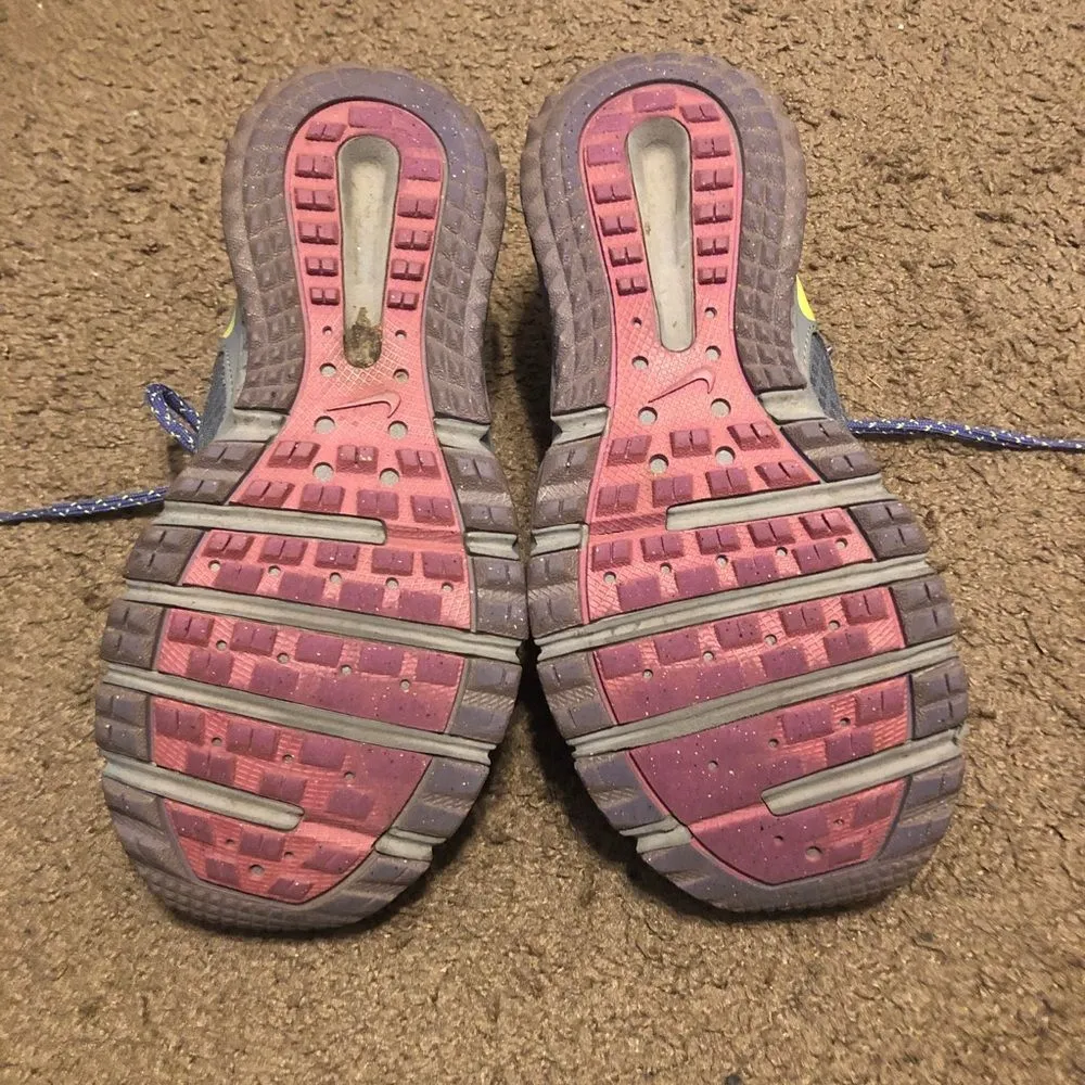 Nike Womens Wild Trail Running Hiking Shoes 643074-010 Gray Purple Yellow Size 8 - Image 4