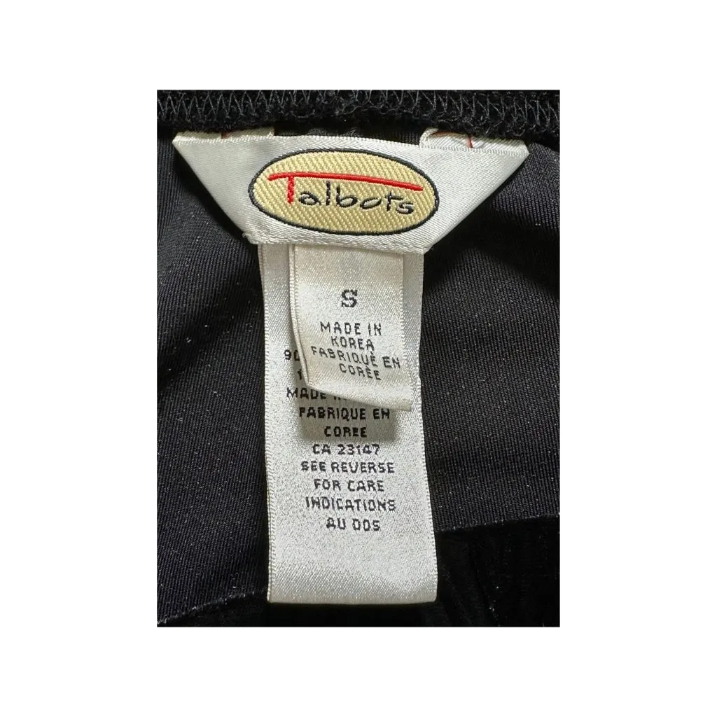 Talbots Black Velvet Button-Up Shirt & Pants Set Matching Outfit Tracksuit Sz S - Image 4