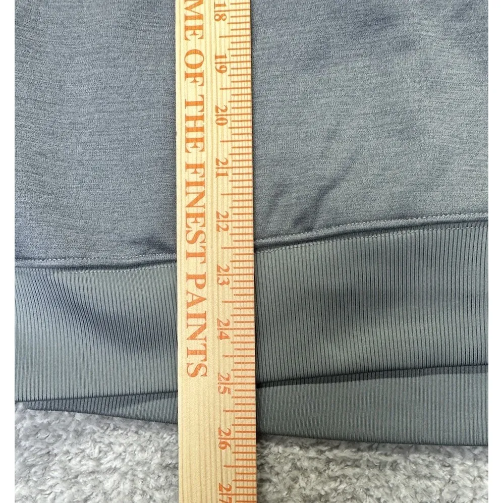 Nike Thermafit Grey Crew Neck Sweatshirt Small Side Zipper Logo Embroidered Mens - Image 6