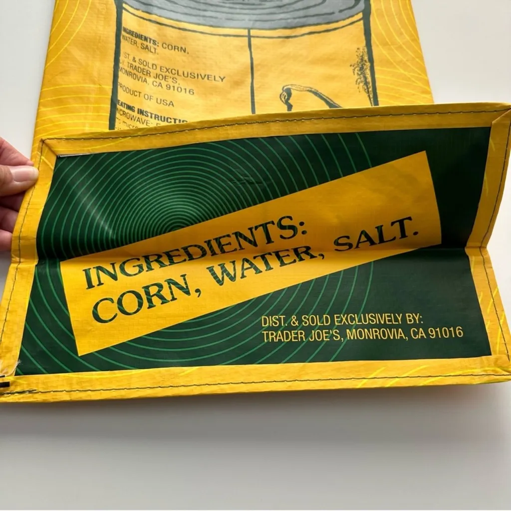 Trader Joe’s Rare Specialty CORN Reusable Grocery Tote Bag Shopping Yellow - Image 6