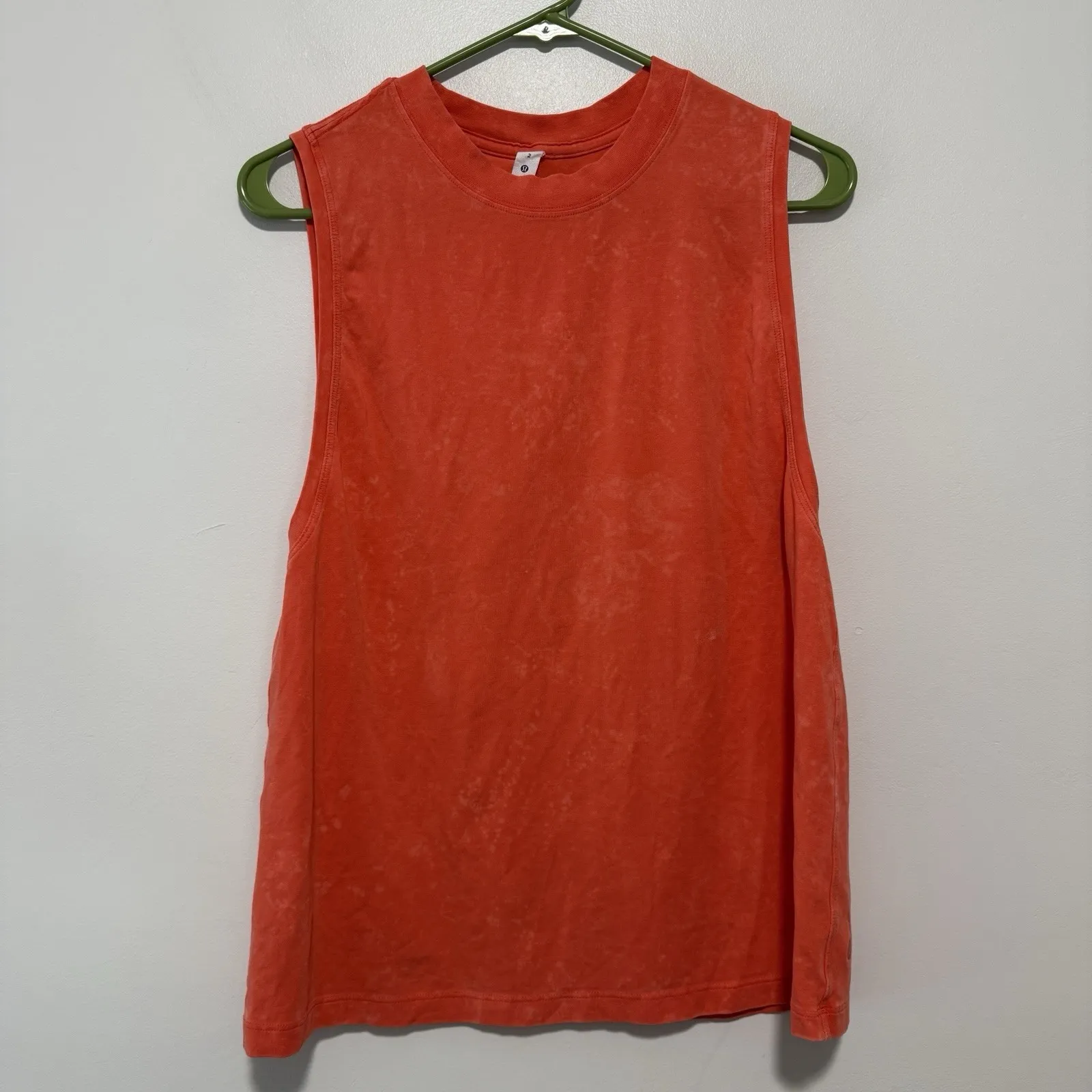 Lululemon All Yours Pima Cotton Tank Top in Cloudy Wash Flare Size 2‎ - Image 4