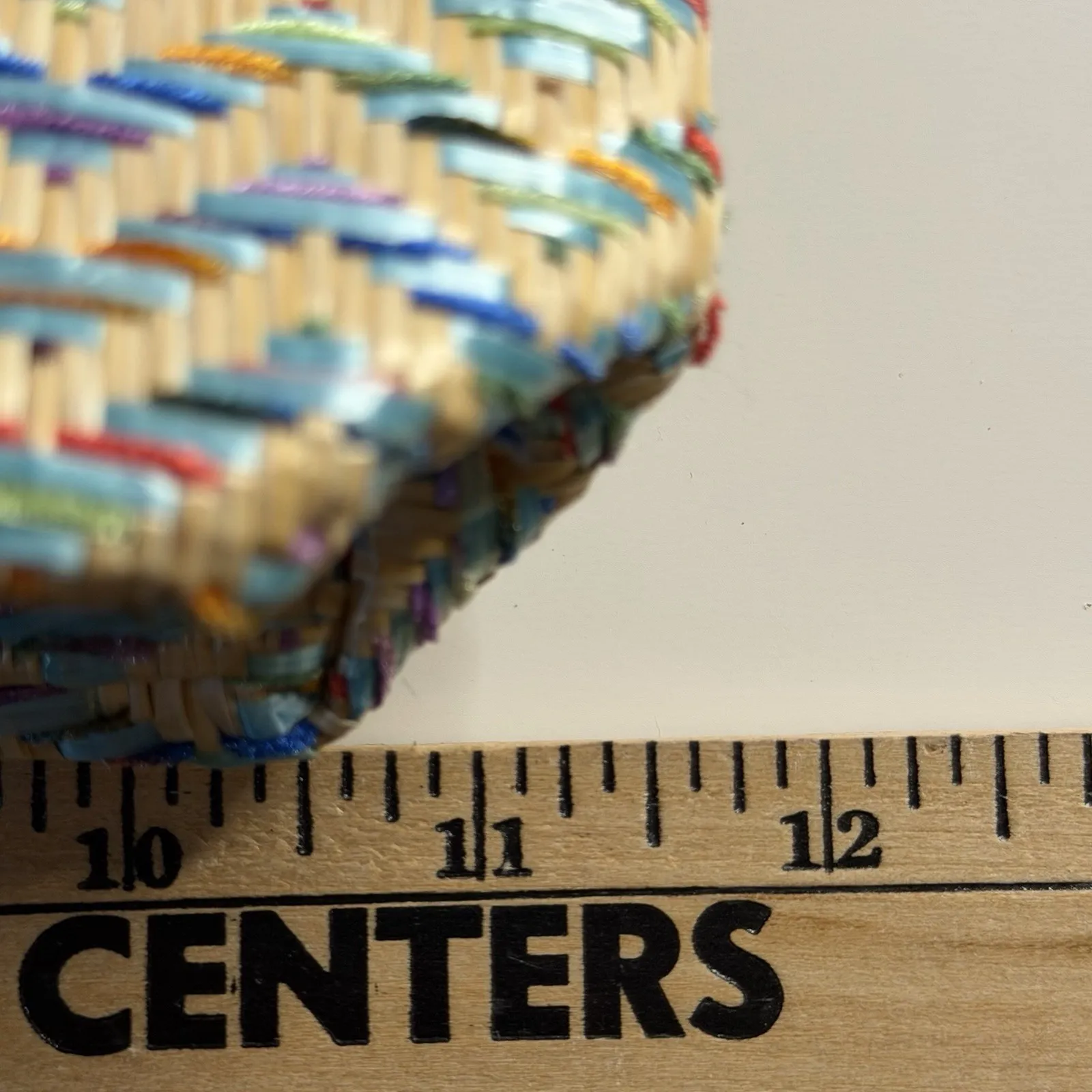 Lancome Cosmetic Bag Woven Blue Multicolored Tasseled Make Up Bag Travel Storage - Image 9