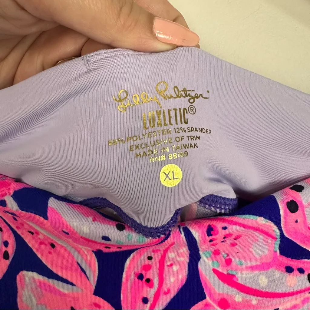 Lilly Pulitzer Jolena Weekender Legging SPF 50 Royal Purple Wild Child Size XL - Image 4