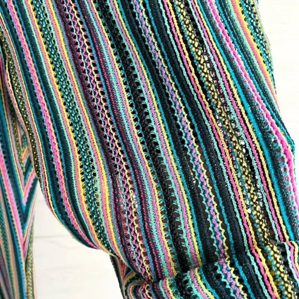 PRIMI Striped Multi color Two Piece Crop Tube Top and High Waisted Flare Pants - Image 13