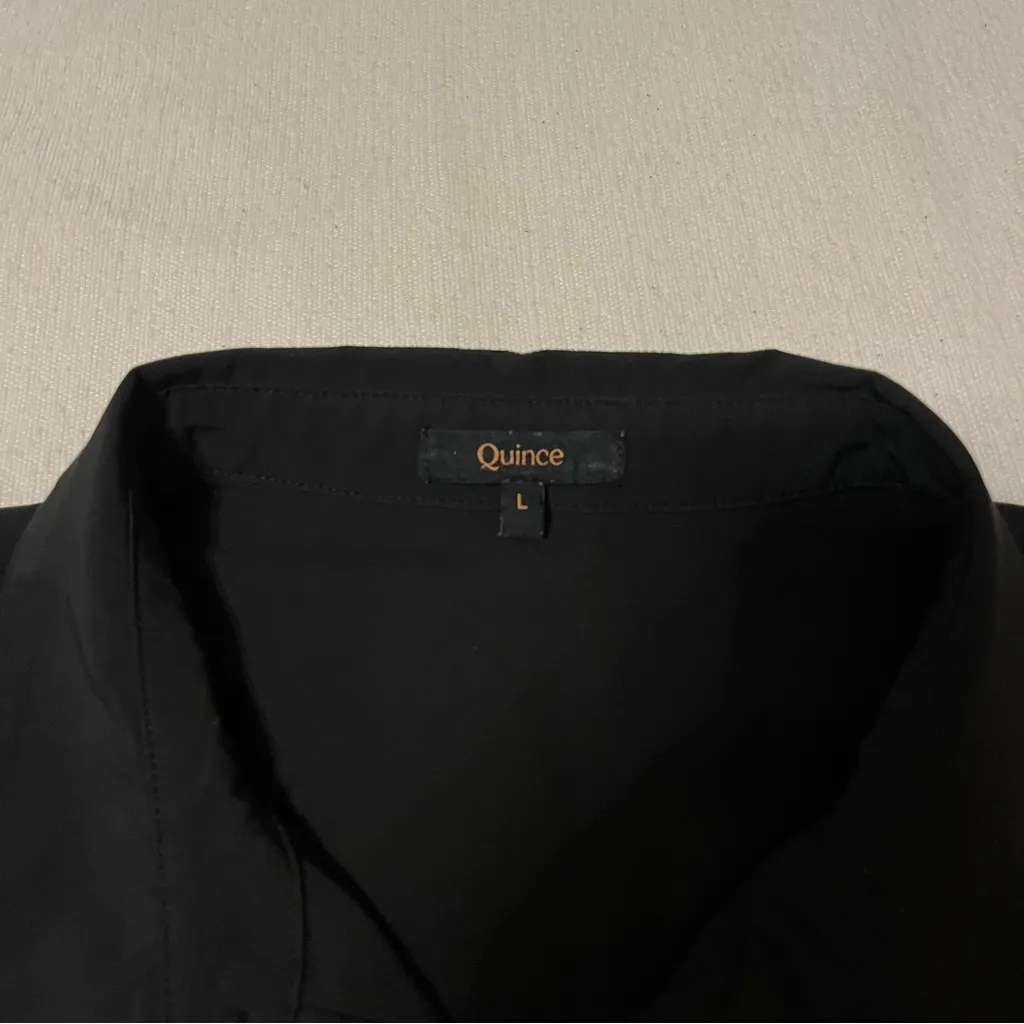 Quince Black Performance Tech Blouse Button up Shirt - Image 3