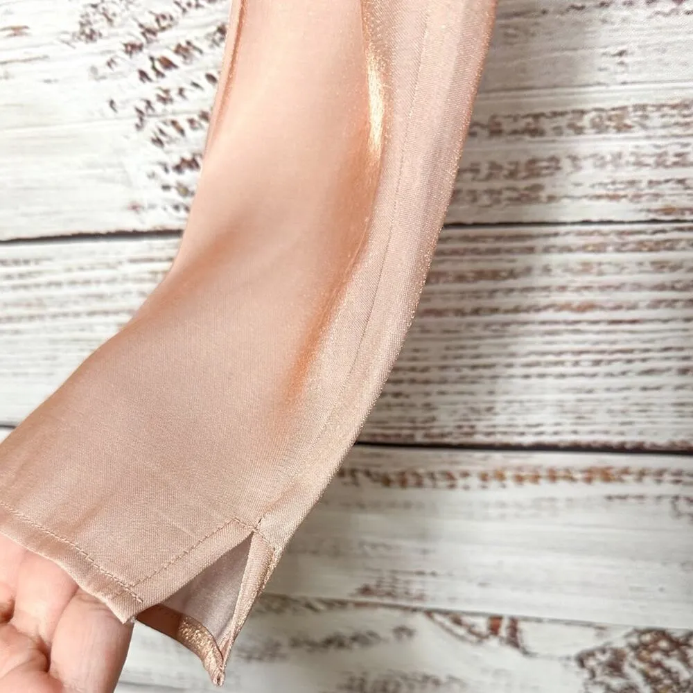 NEW Good American Rose Gold Metallic Too Tempted Corset Top, Size Medium - Image 12