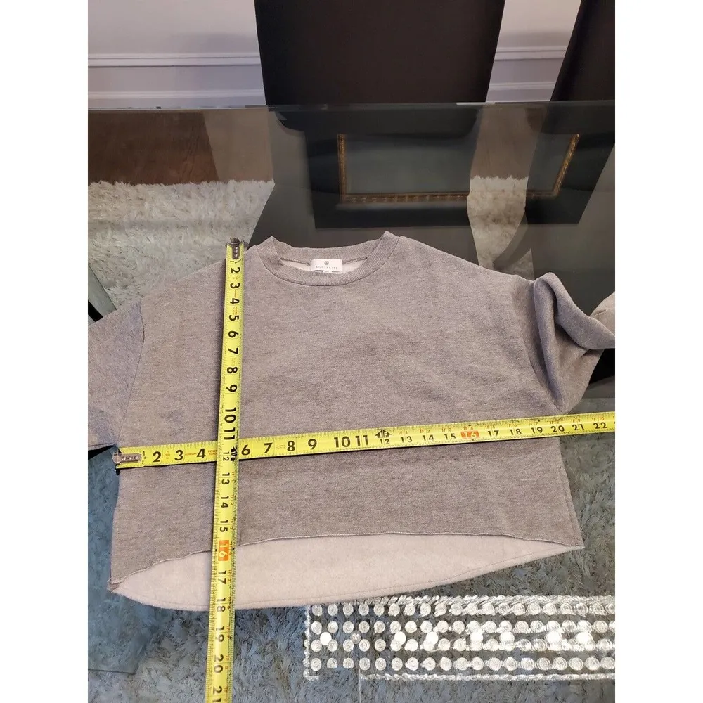 Socialite Women's Gray Cotton Long Sleeve Round Neck Pullover Knit Sweater XS - Image 12