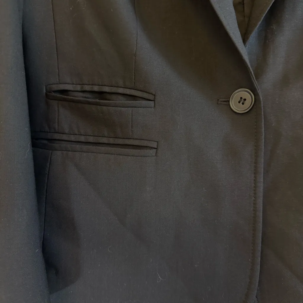 J Crew Women's Black Tailored Blazer, 3 Waist Pockets, 1 Breast Pocket,38" Chest - Image 7