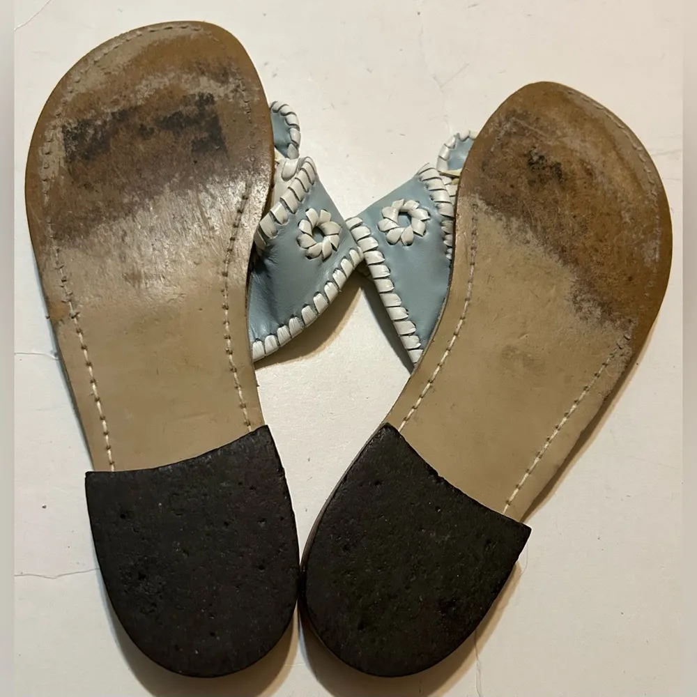 Jack Rogers Women's Blue and White Sandals - Image 5