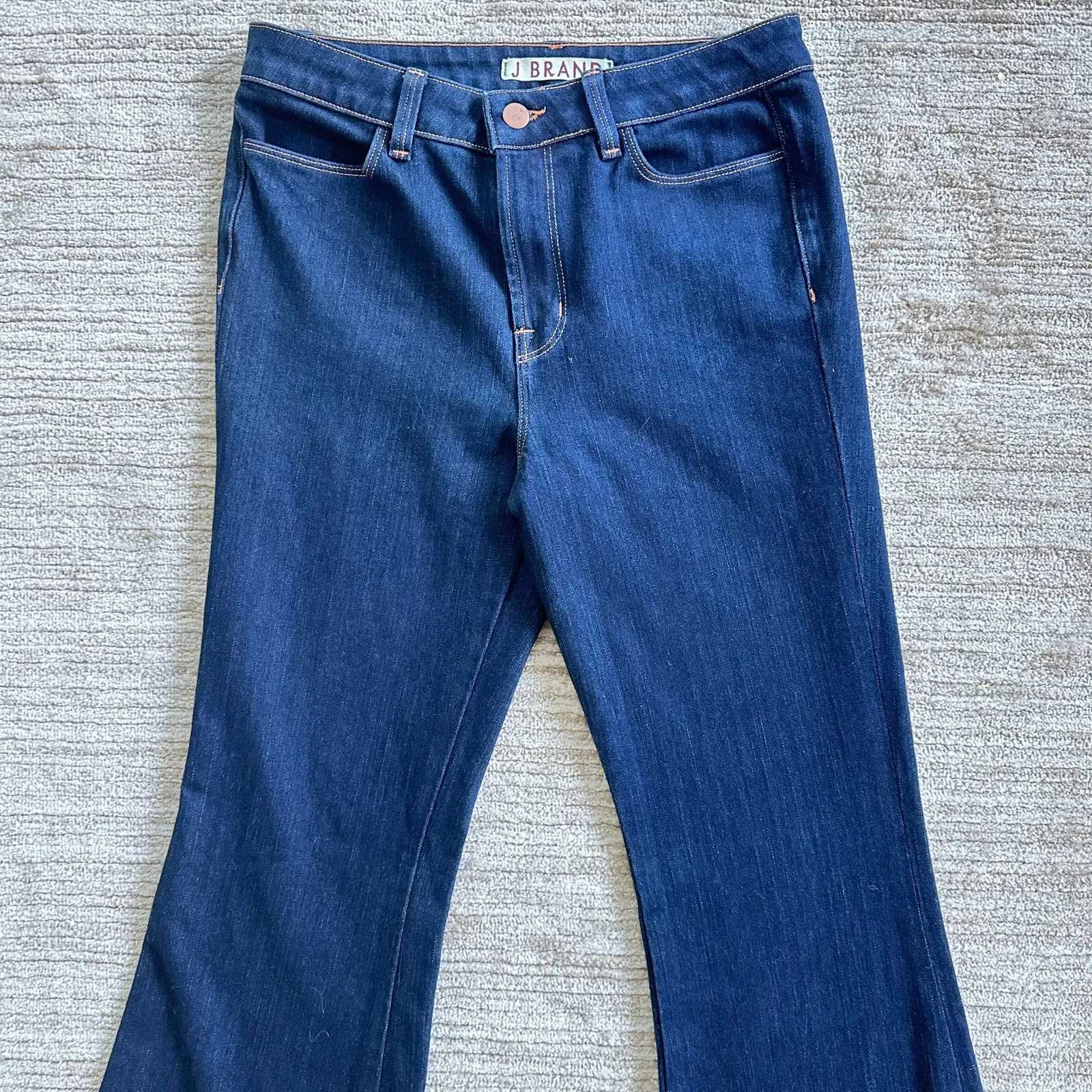 J Brand The Doll Super Flare Sz 29 Indigo Blue Dark‎ Wash Stretch Jeans #1797 - Image 4