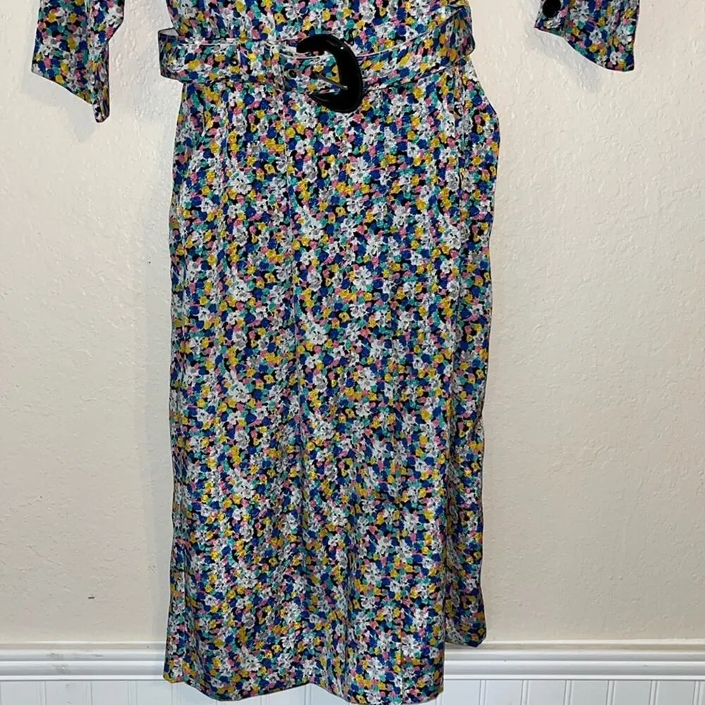 Vintage floral dress 60’s 70’s With pockets!!! Matching belt included - Image 6