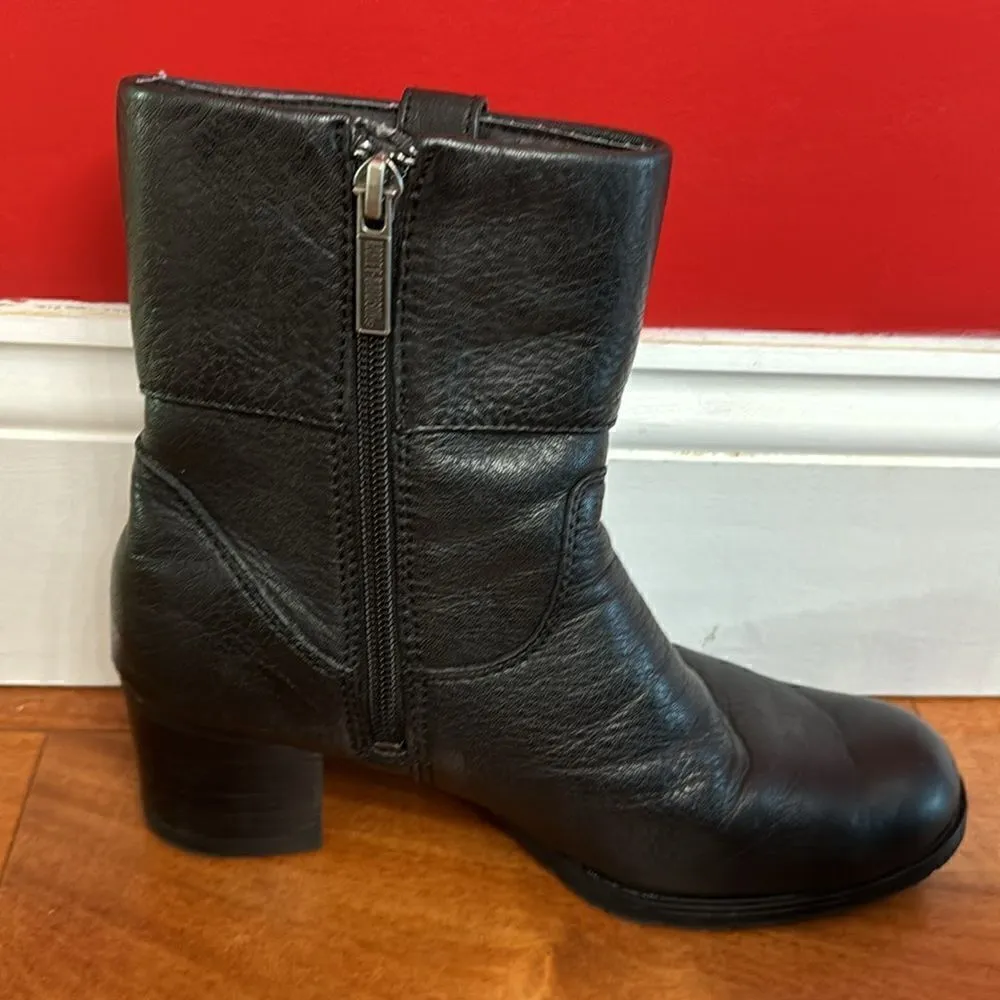 Harley Davidson Womens Sadie Black Leather Riding Boots Size 7 - Image 3