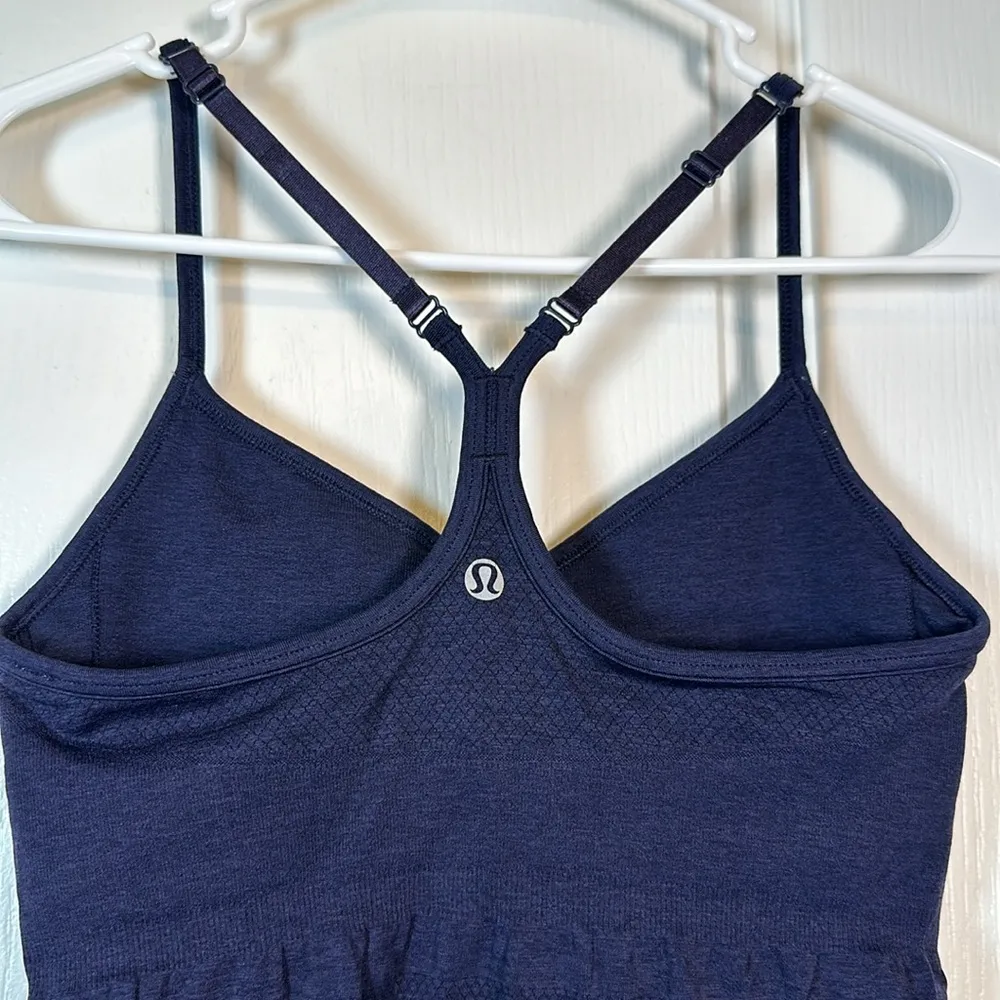 Lululemon Ebb & Flow Yoga Tank Top Deep Indigo Navy Blue Size 6 EUC #0590-OC - Image 5