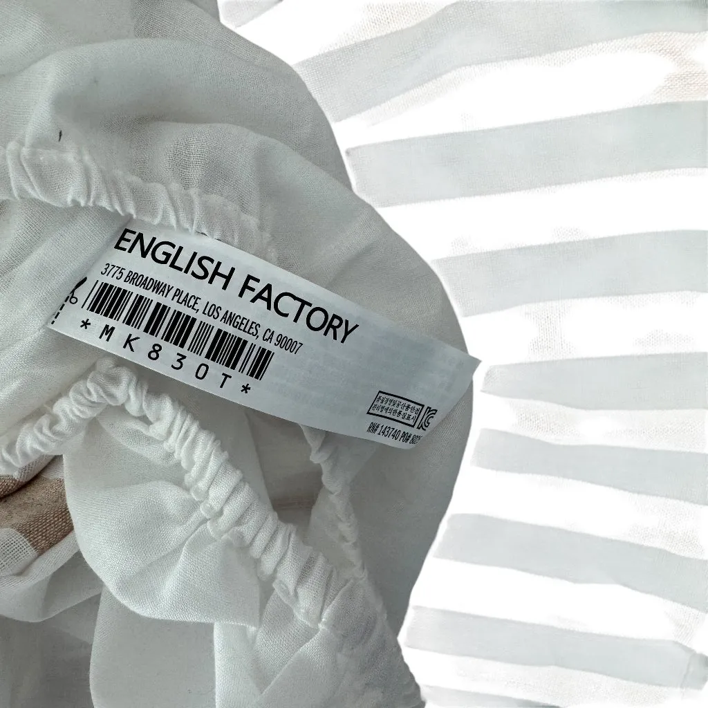 ENGLISH FACTORY Striped Ruffle Strap Top Women M Cottagecore Coquette‎ Summer - Image 5