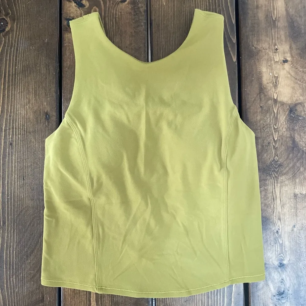 LULULEMON Nulu Twist-Back Yoga Tank Top Light Support C/D Cups Auric Gold Size 2 - Image 7