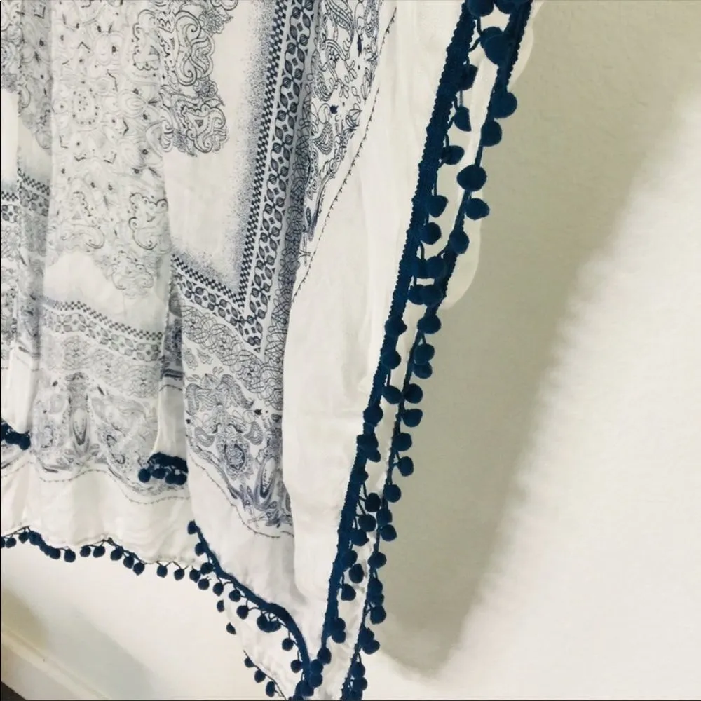 ✨ Blue Paisley Pom KIMONO✨ - Image 7