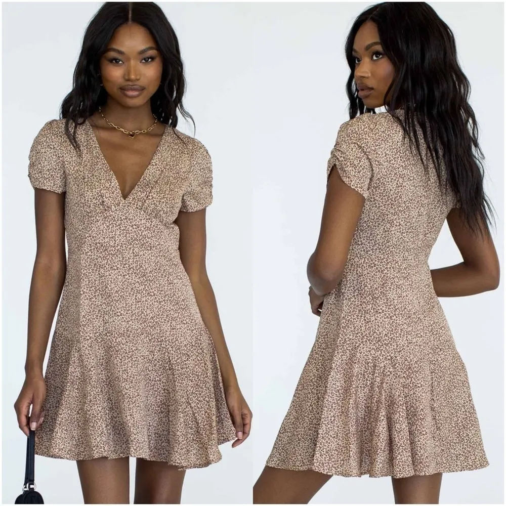 PRINCESS POLLY The Sting Mini Dress Leopard - Image 3