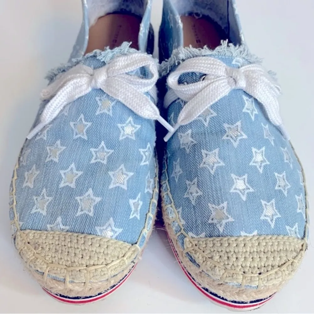 Tommy Hilfiger Cactus Blue Star Espadrilles Size 10 - Image 3