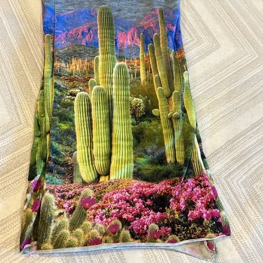 Terez Women’s Dessert Print Wide Leg Thick Band Grey Joggers - Image 2