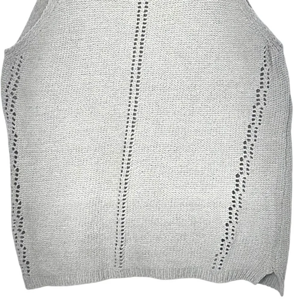 BB Dakota Knit Sweater Tank Top, Super Soft, Sleeveless, Cut Out, Womens XS Grey - Image 5