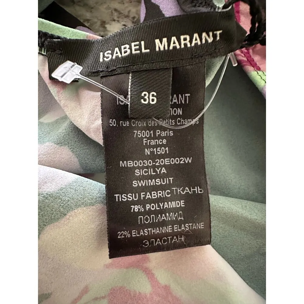 ISABEL MARANT Sicilya One-Piece Swimsuit size 36/ US 4 Faded night $275 - Image 10